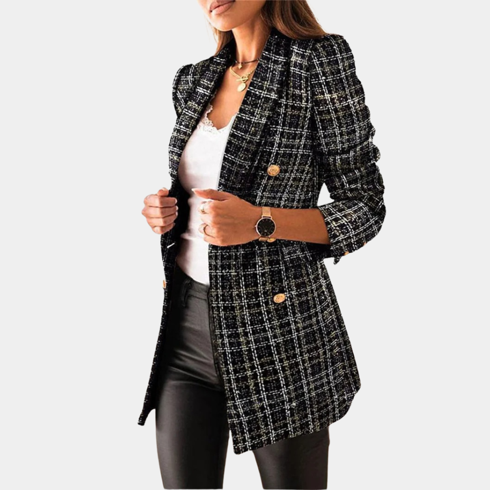 Carmen | Stylischer zweireihiger Tweed-Blazer