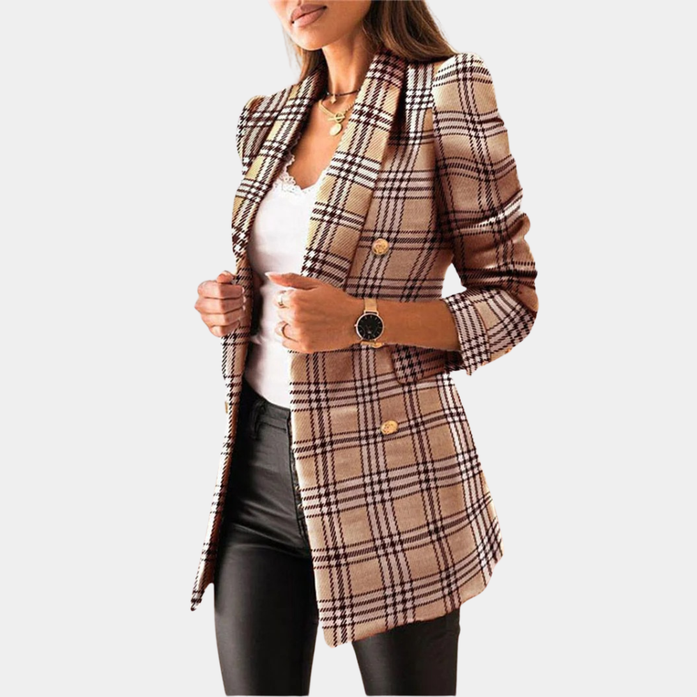 Carmen | Stylischer zweireihiger Tweed-Blazer