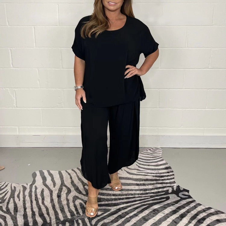 Victoria | Damen Lässiges Weites Zweiteiliges Lounge Set