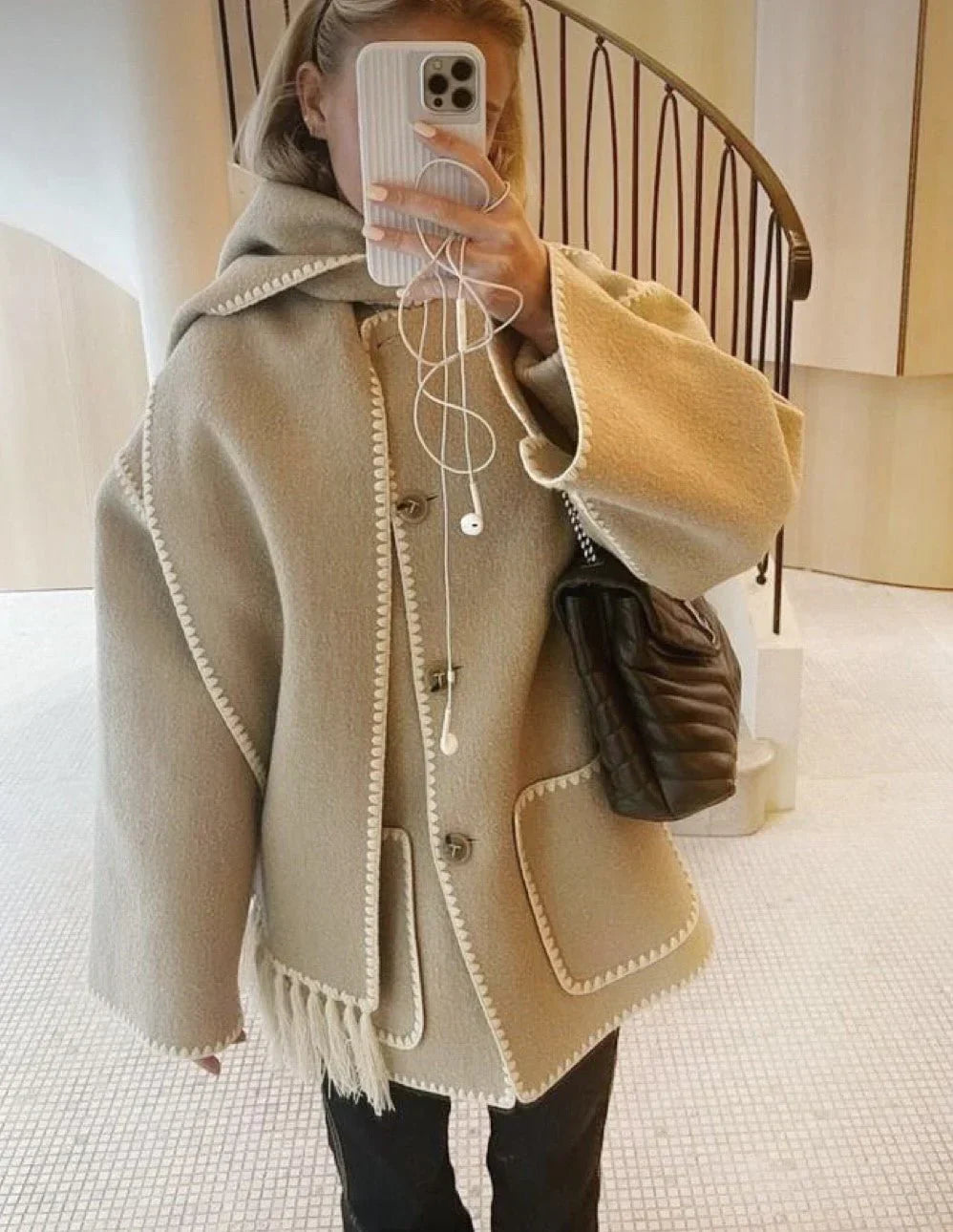 Victoria | Damen Gemütlicher Winter Oversized Mantel