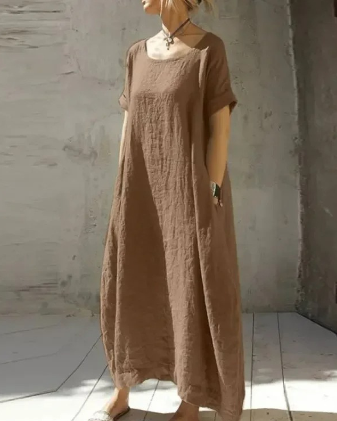 Lara | Weites Damenkleid mit Taschen