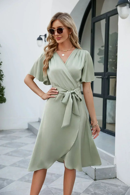 Andrea | Elegantes Wickel-Sommerkleid