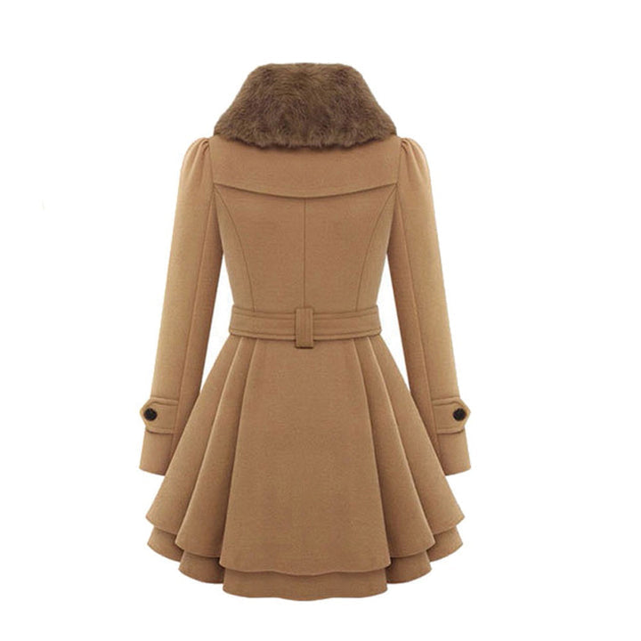 Beatrice | Damen Winter-Mantel mit ausgestelltem Schnitt und Taillengürtel