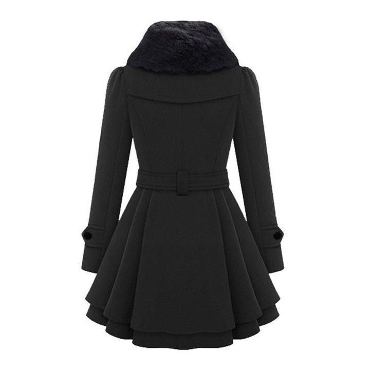 Beatrice | Damen Winter-Mantel mit ausgestelltem Schnitt und Taillengürtel