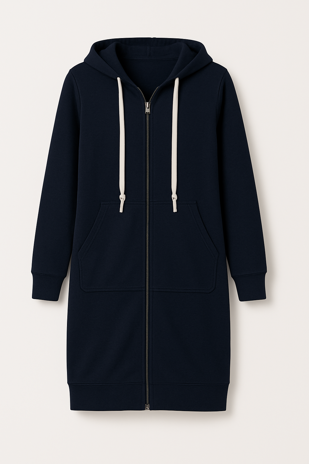 Britta | Frauen Winter Hoodie Kleid mit Reißverschluss