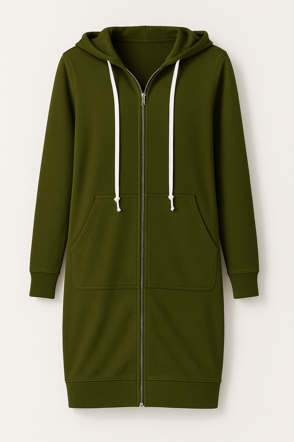 Britta | Frauen Winter Hoodie Kleid mit Reißverschluss