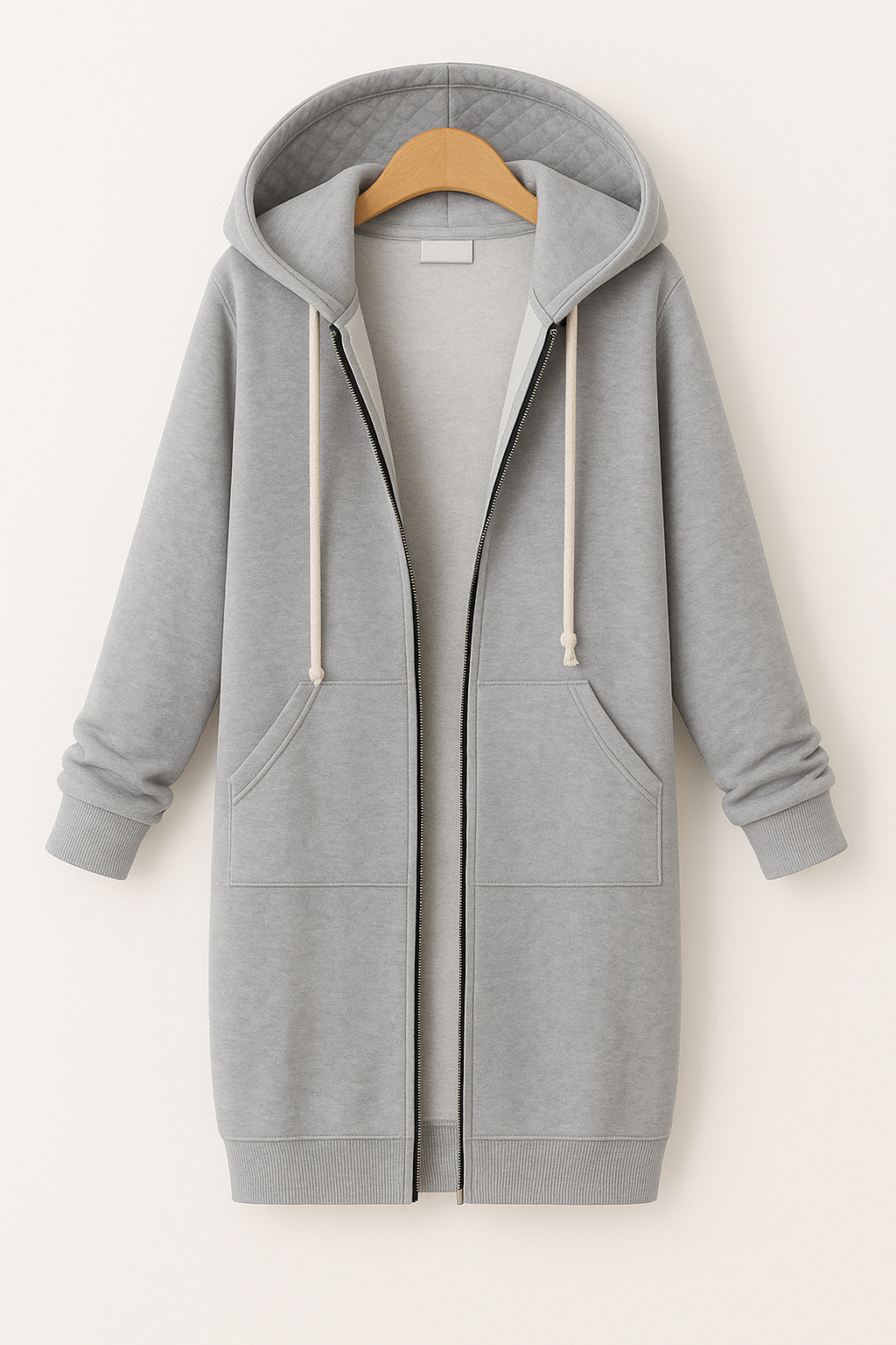 Britta | Frauen Winter Hoodie Kleid mit Reißverschluss