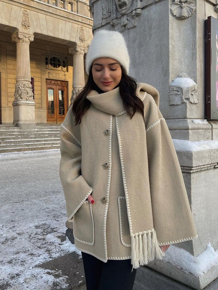 Victoria | Damen Gemütlicher Winter Oversized Mantel