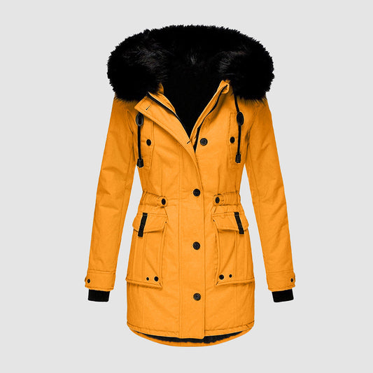 Karin | Damen Winterparka mit Kunstfellkapuze
