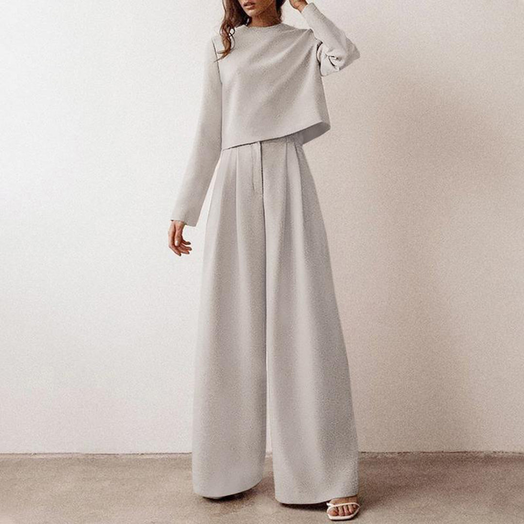 Jessica | Elegantes Damen Zweiteiler Set mit weitem Bein