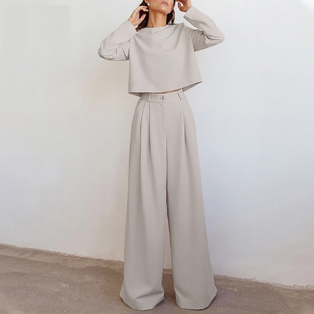 Jessica | Elegantes Damen Zweiteiler Set mit weitem Bein