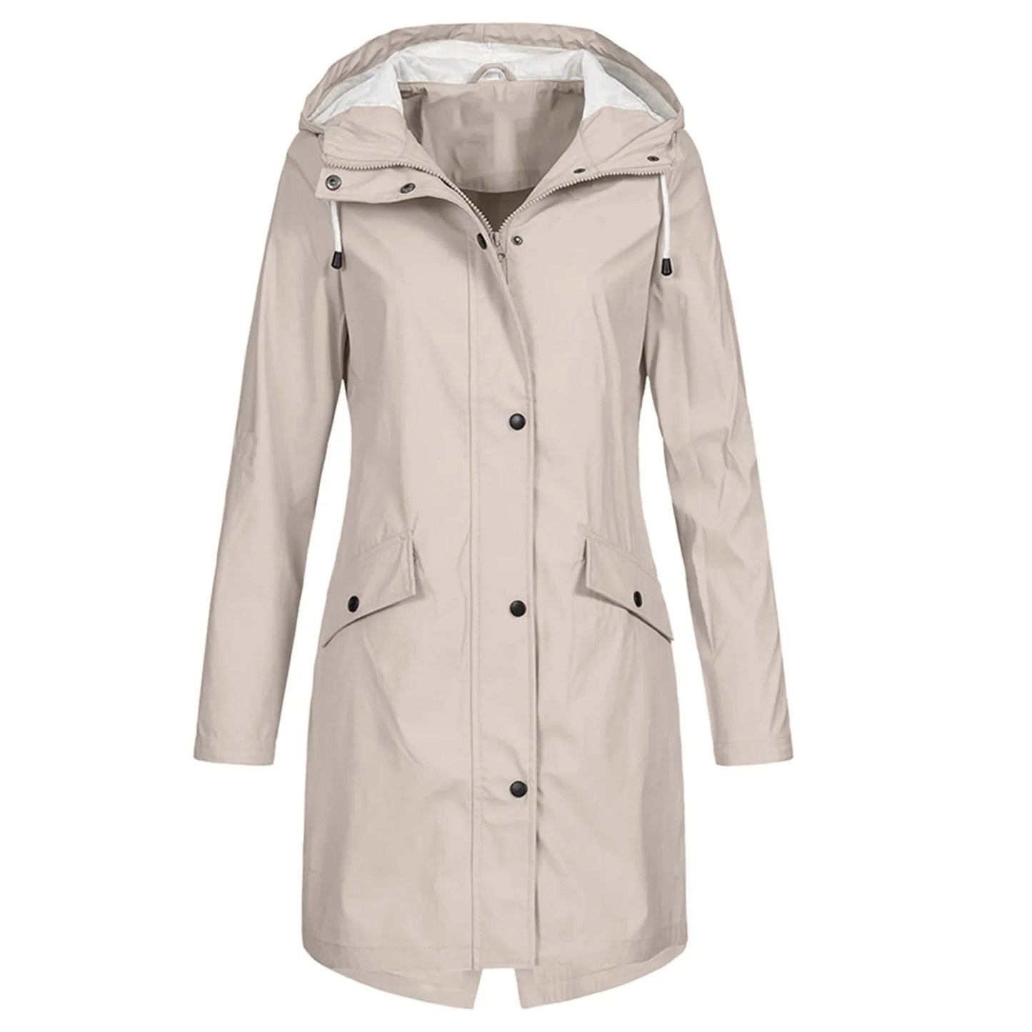 Hanna | Stylische Lange Regenjacke mit Kapuze
