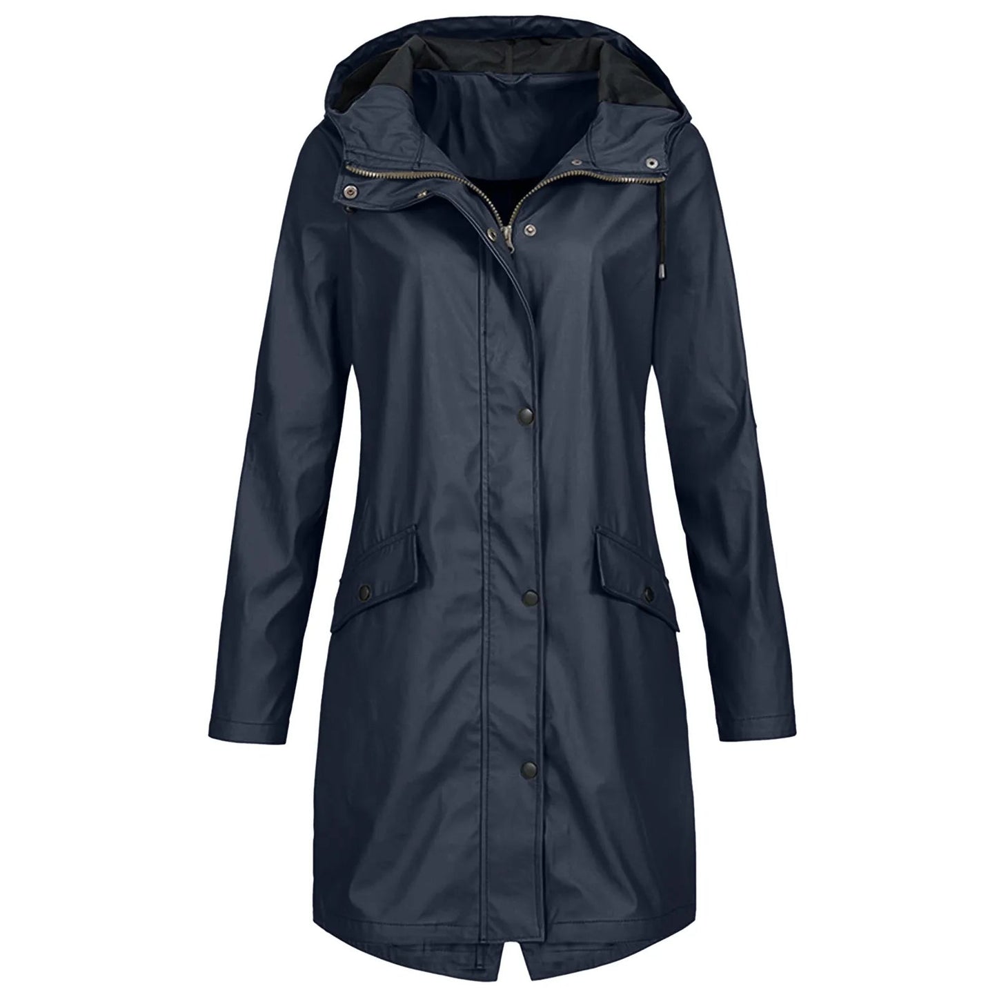 Hanna | Stylische Lange Regenjacke mit Kapuze