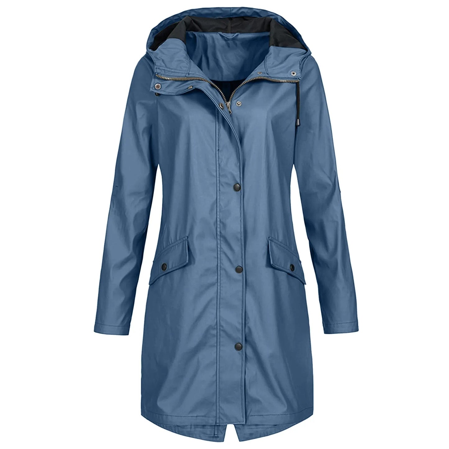 Hanna | Stylische Lange Regenjacke mit Kapuze
