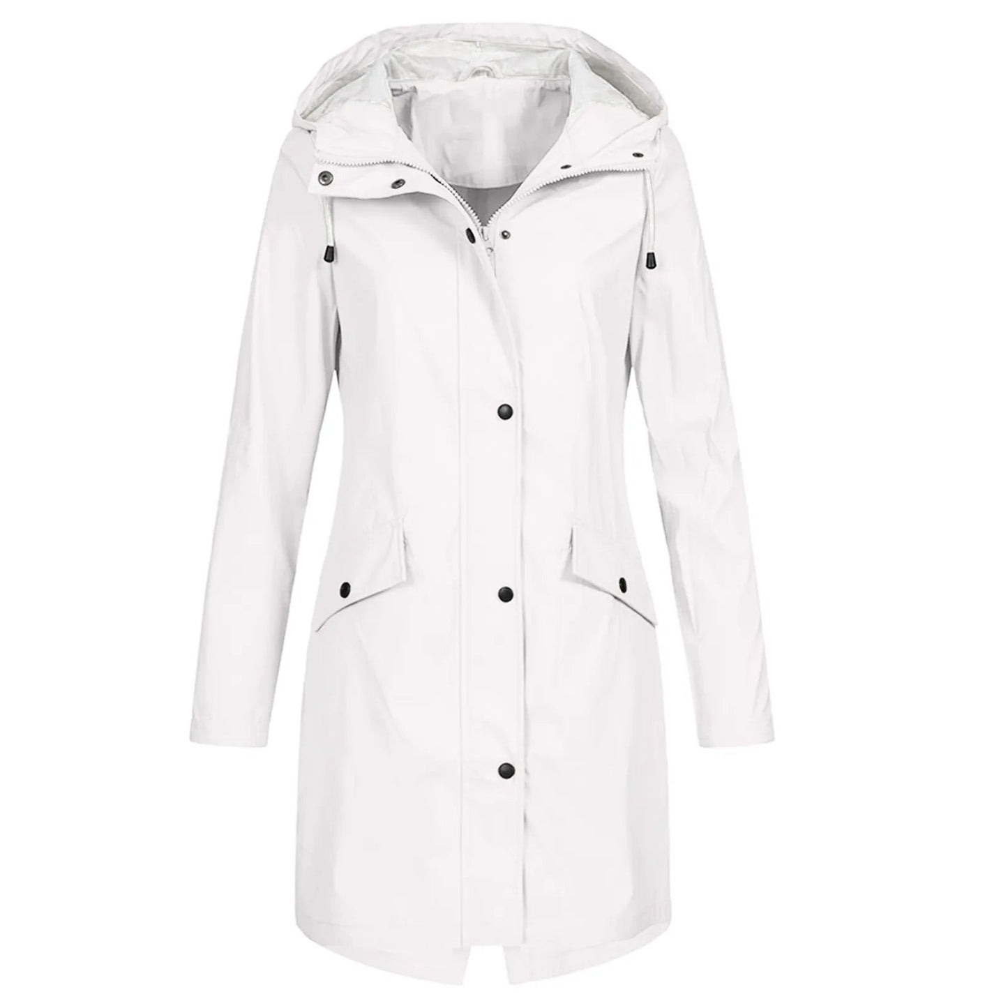 Hanna | Stylische Lange Regenjacke mit Kapuze