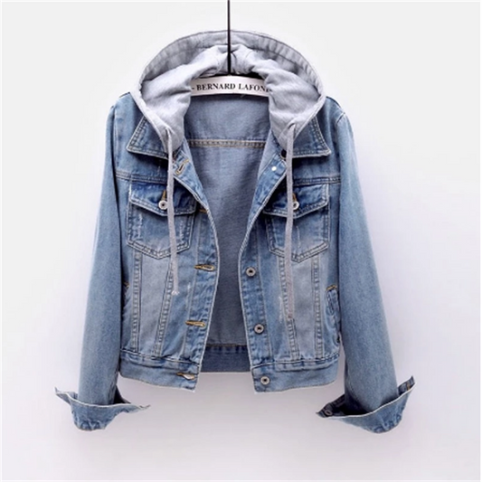 Tanja | Frauen Winterjacke mit Knöpfen Kapuze und Taschen