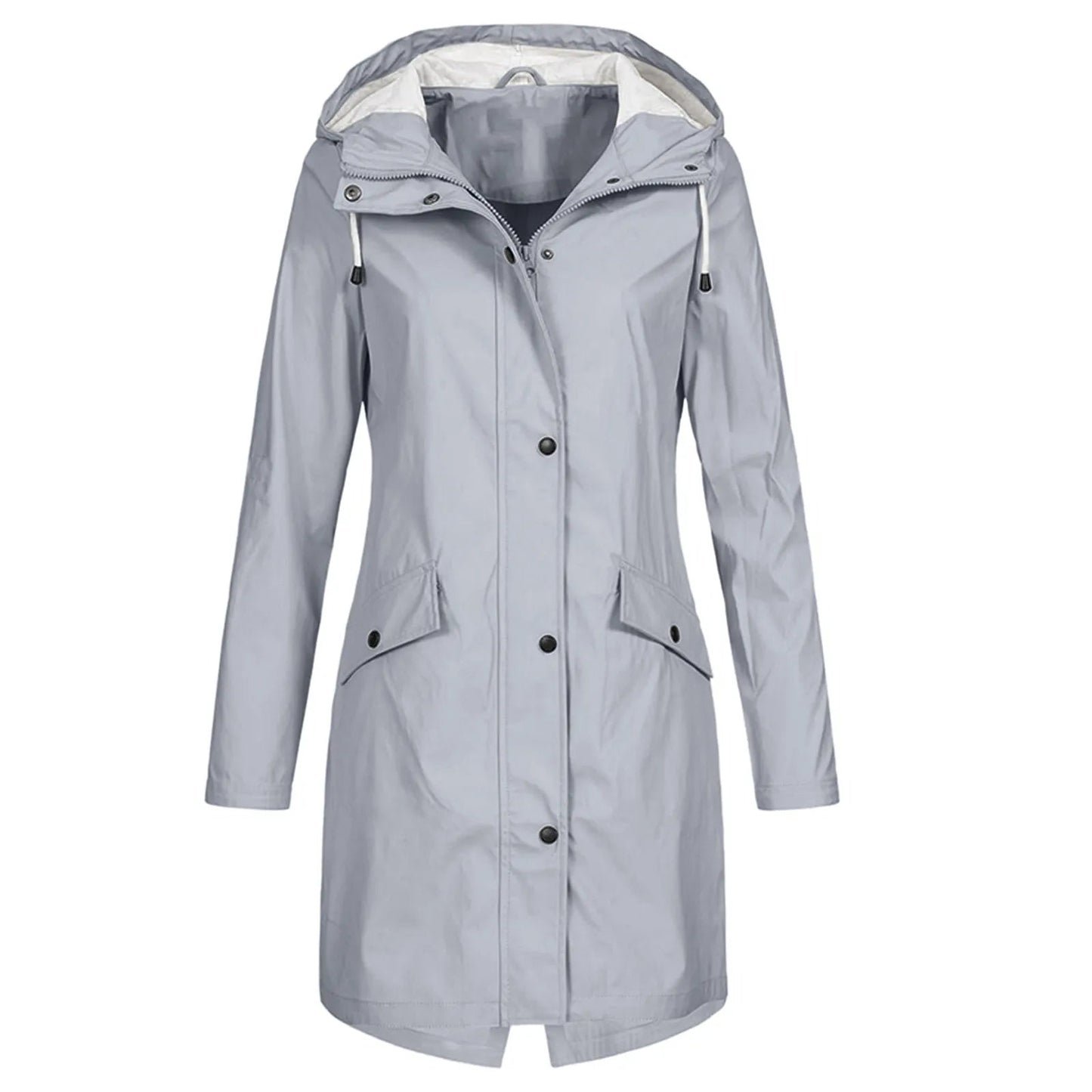 Hanna | Stylische Lange Regenjacke mit Kapuze