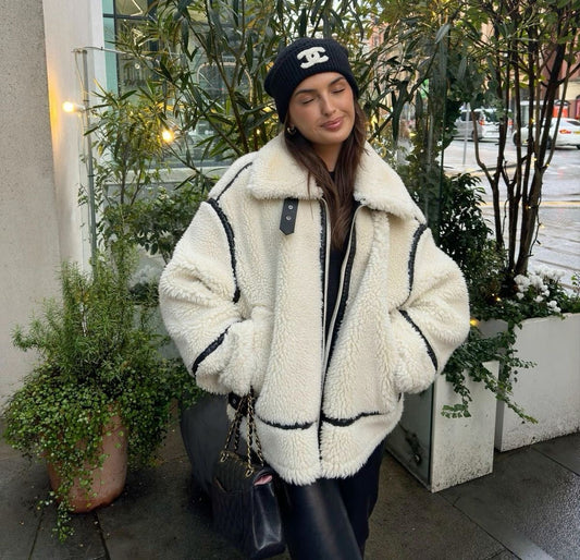 Elke | Damen Winter Kuschel-Sherpa-Jacke