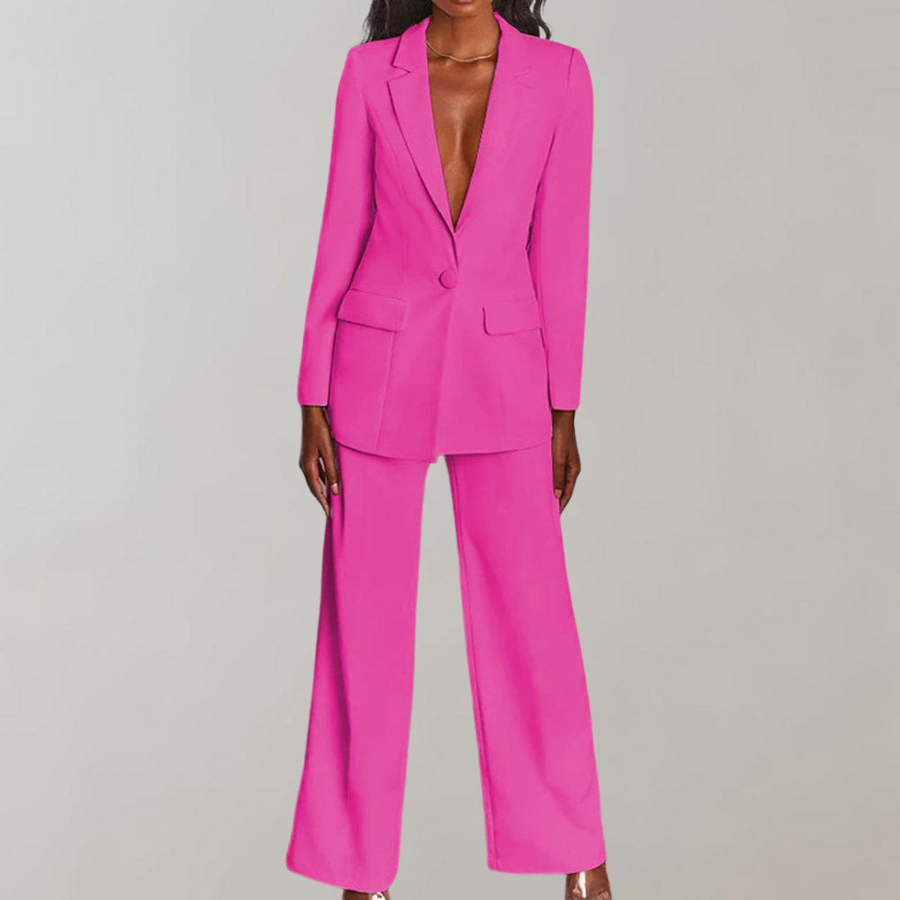 Lara | Damen Stilvolles Blazer und Weite Hose Outfit