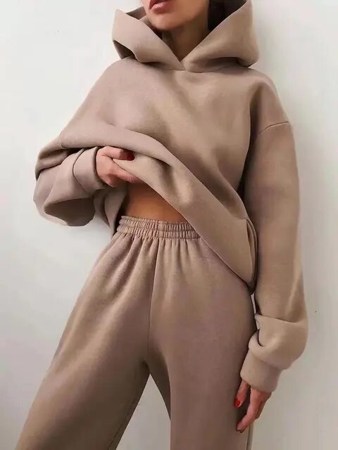 Leonie | Damen Lässiges Hoodie und Jogginganzug Set