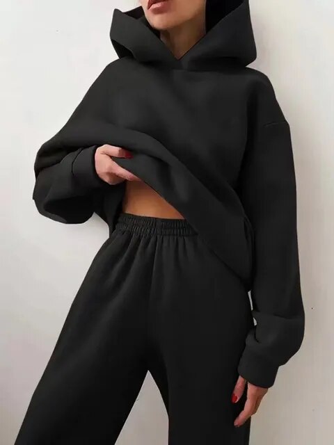 Leonie | Damen Lässiges Hoodie und Jogginganzug Set
