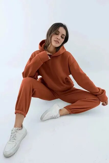 Leonie | Damen Lässiges Hoodie und Jogginganzug Set
