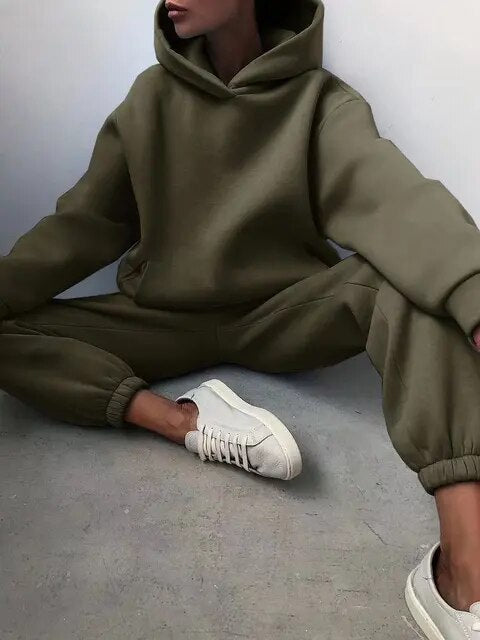Leonie | Damen Lässiges Hoodie und Jogginganzug Set