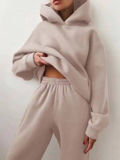 Leonie | Damen Lässiges Hoodie und Jogginganzug Set