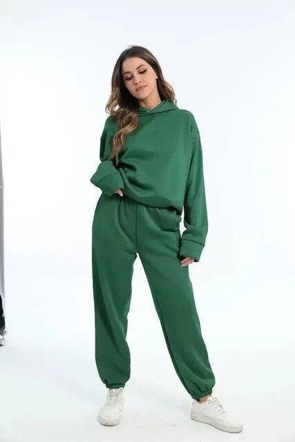 Leonie | Damen Lässiges Hoodie und Jogginganzug Set