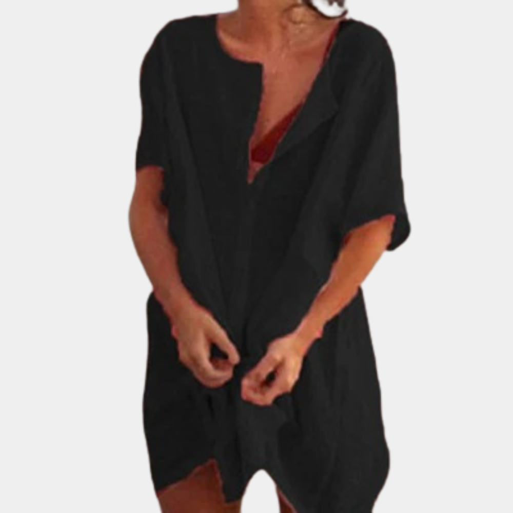 Lydia | Knopf-Down-Überwurfkleid Für Damen