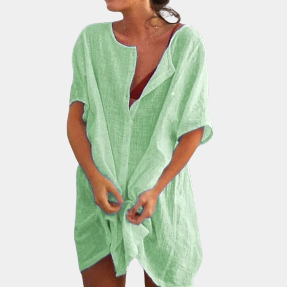 Lydia | Knopf-Down-Überwurfkleid Für Damen