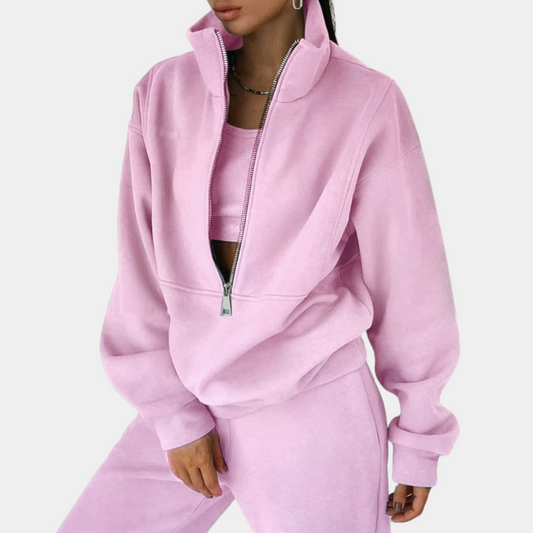 Kirsten | Damen Oversized Trainingsanzug mit Halbreißverschluss