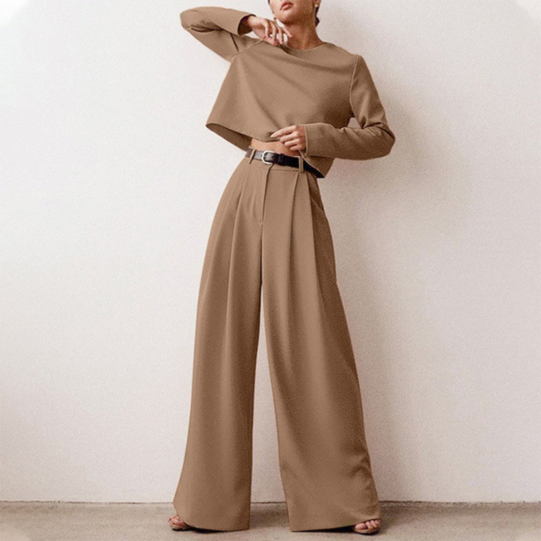 Jessica | Elegantes Damen Zweiteiler Set mit weitem Bein