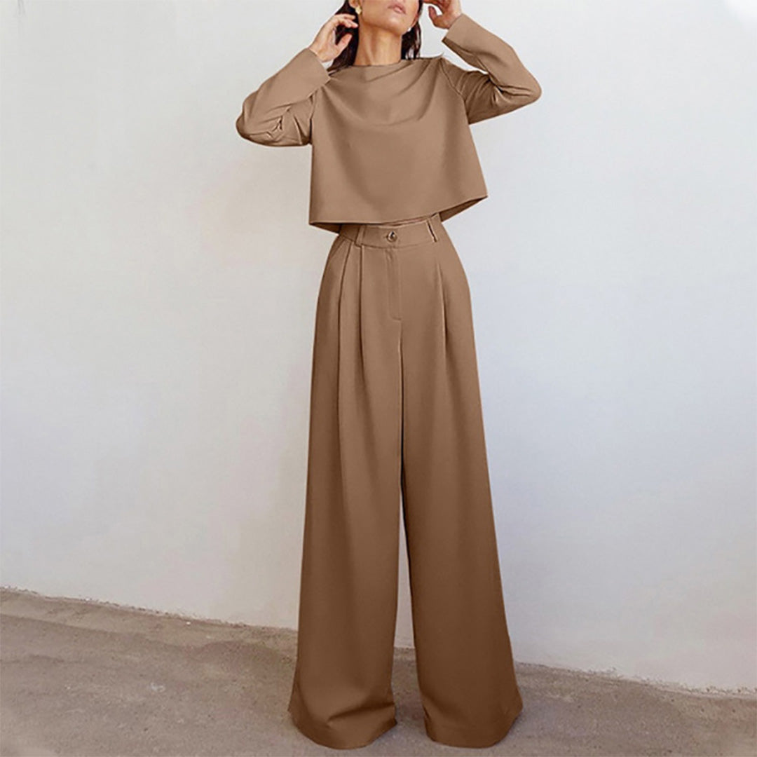 Jessica | Elegantes Damen Zweiteiler Set mit weitem Bein