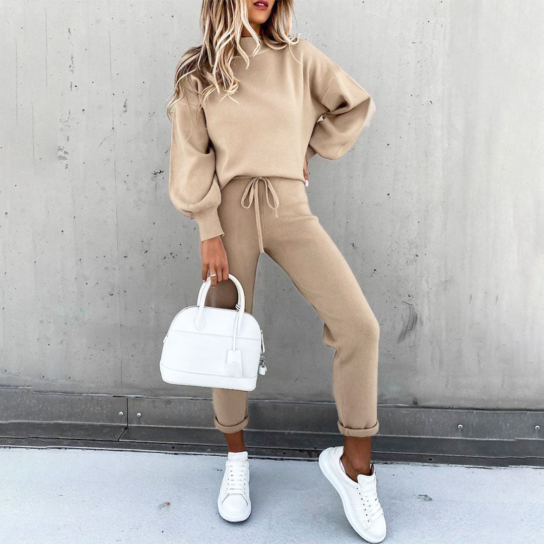 Julia | Damen Trainingsanzug Set Oversized Pullover & Slim Joggerhose