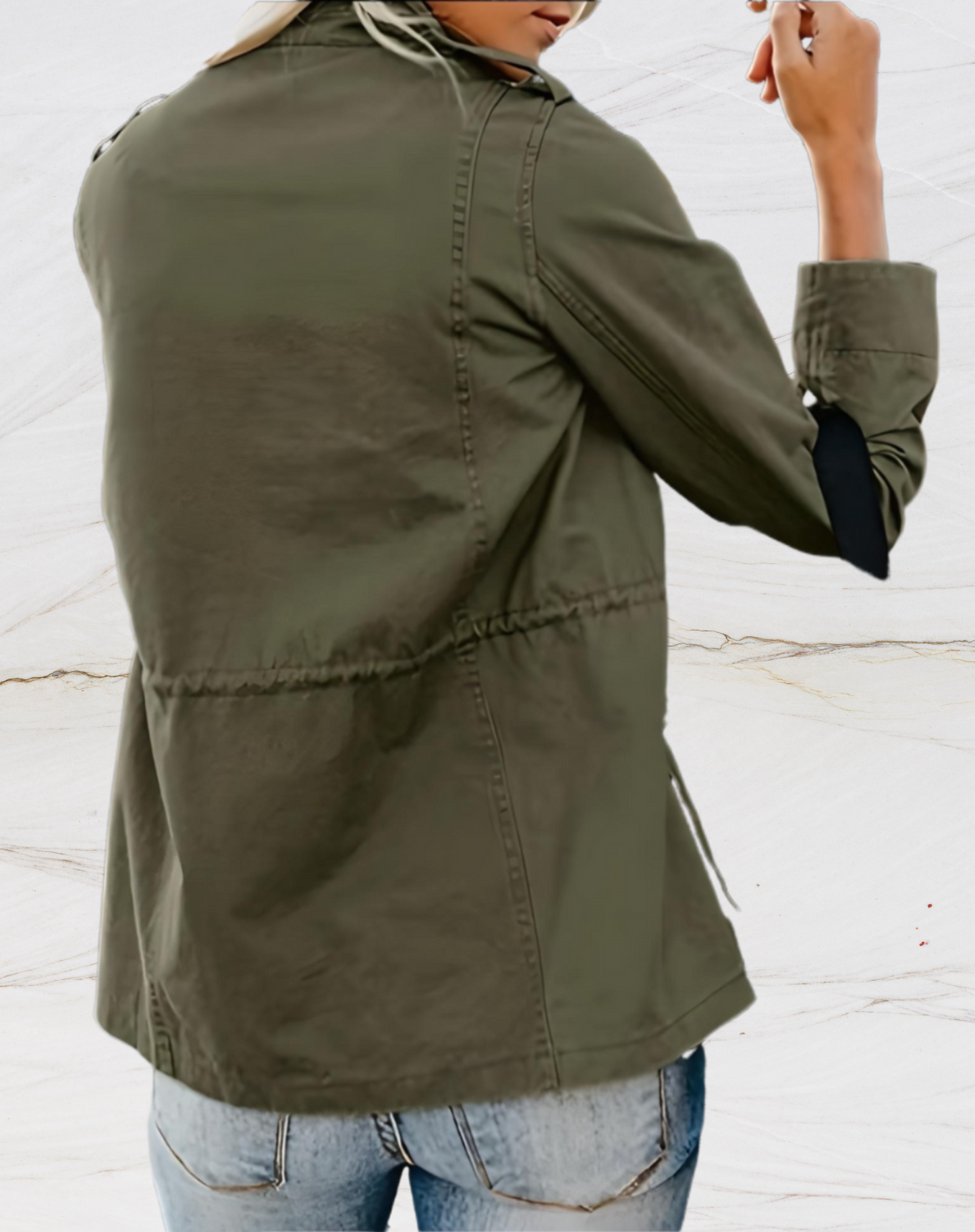 Ursula | Elegante Utility-Jacke mit Reißverschluss