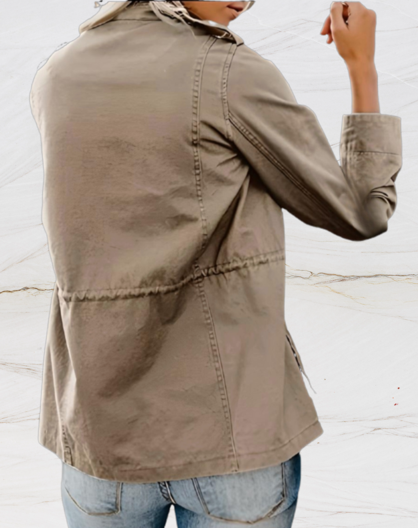 Ursula | Elegante Utility-Jacke mit Reißverschluss