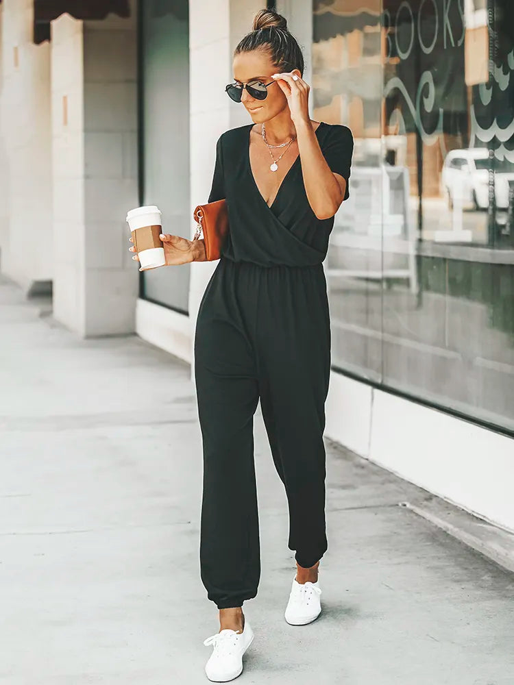 Melanie | Legerer Jumpsuit mit Kurzarm