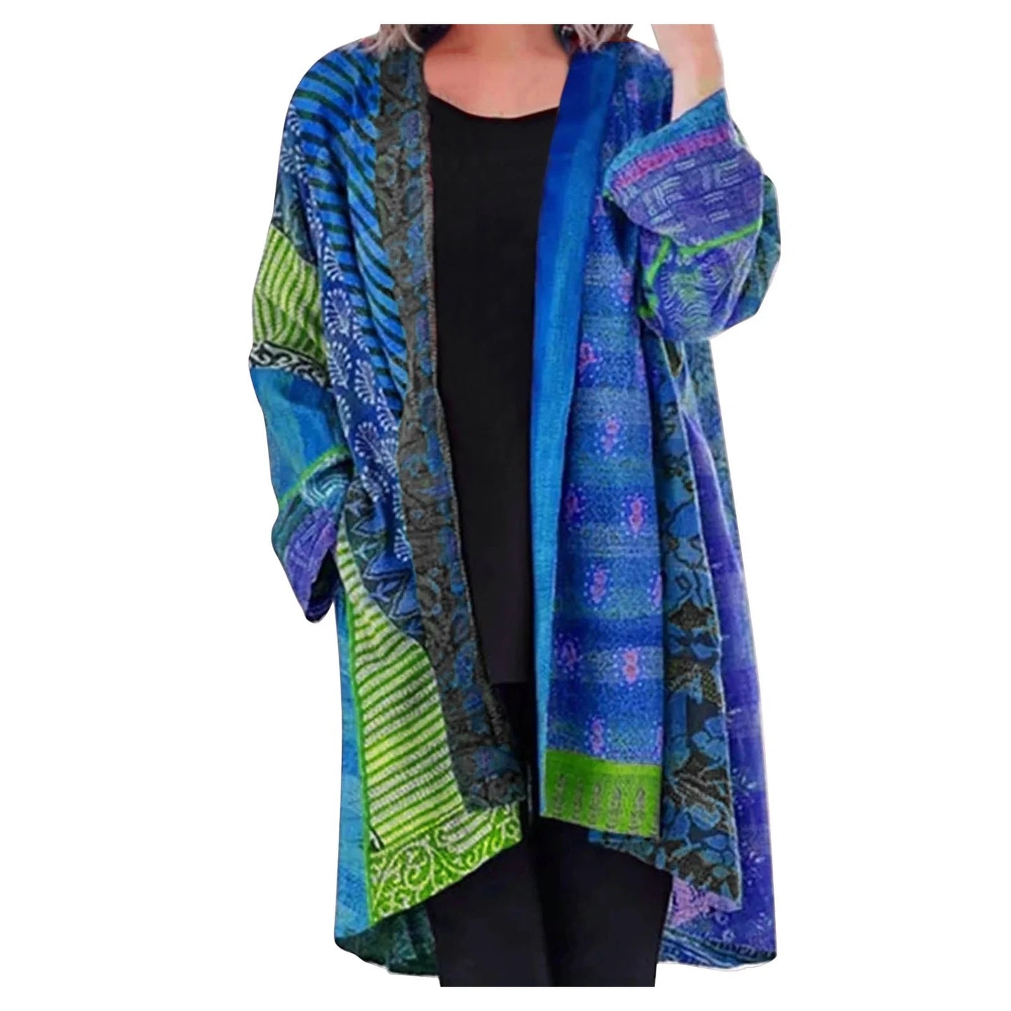 Daniela | Farbiger Kimono mit Muster