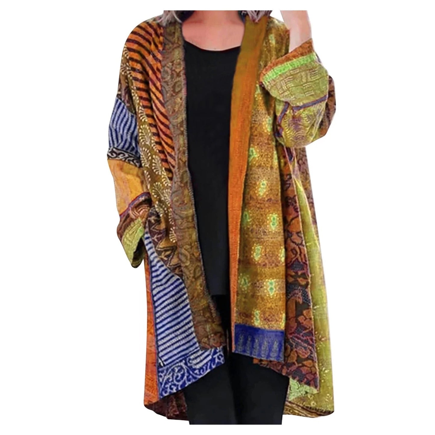 Daniela | Farbiger Kimono mit Muster