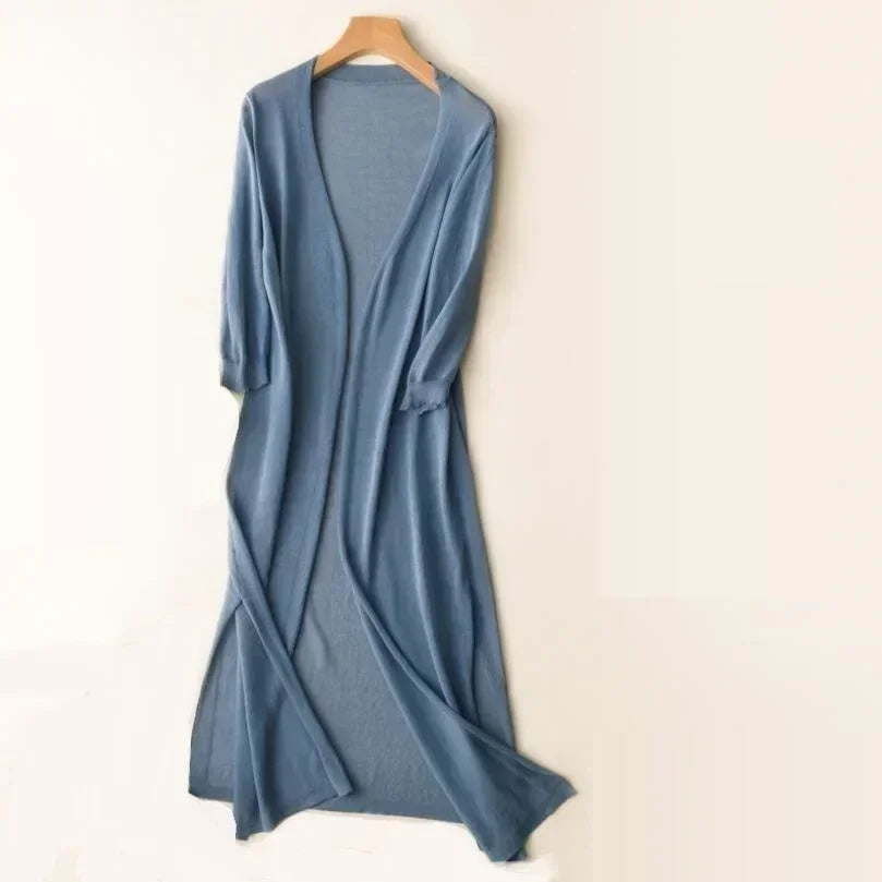 Yvonne | Stilvolle und Bequeme Lange Strickjacke