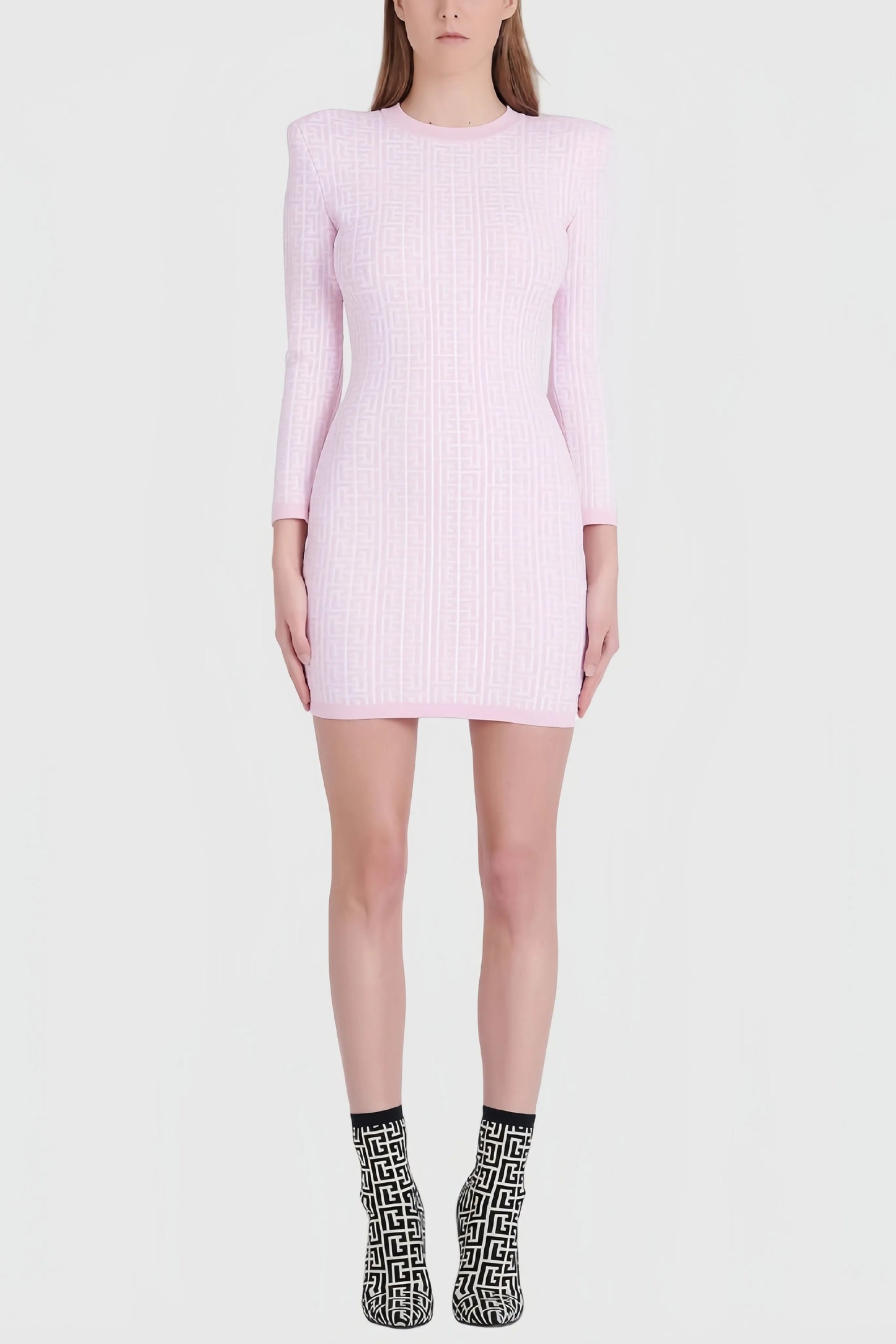 Frieda | Damen Winter Strukturiertes Langarmkleid