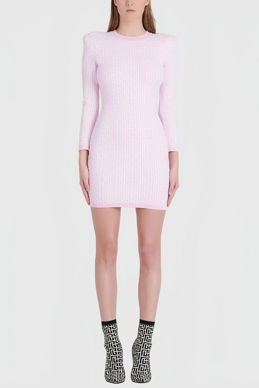 Frieda | Damen Winter Strukturiertes Langarmkleid