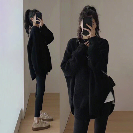 Doris | Damen Winterpullover mit lockerer Passform und Seitenschlitz