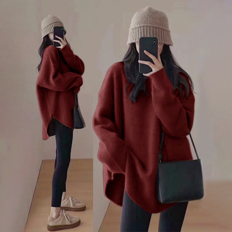 Doris | Damen Winterpullover mit lockerer Passform und Seitenschlitz