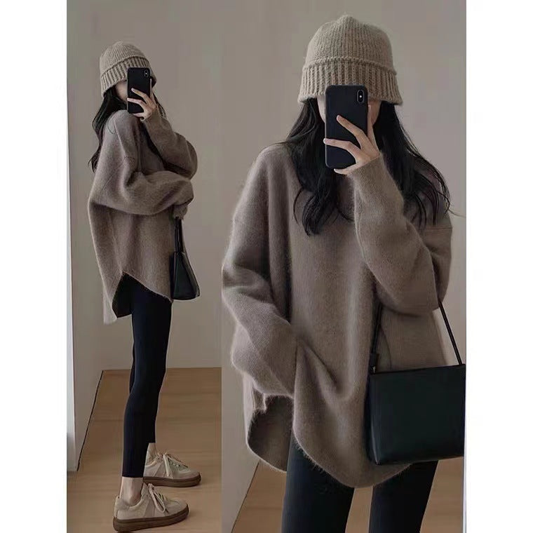 Doris | Damen Winterpullover mit lockerer Passform und Seitenschlitz