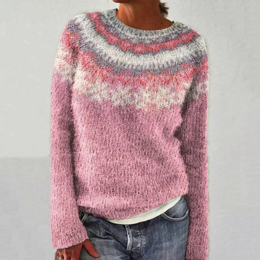 Daniela | Damen Gemütlicher Winter Strickpullover