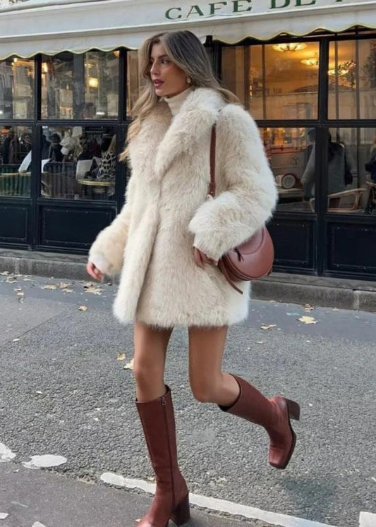 Dorothea | Damen Winter Kunstpelzmantel