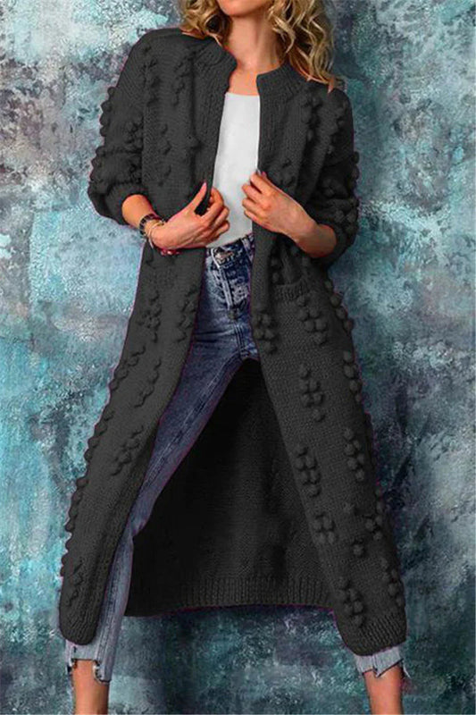 Emilia | Damen Chunky Strick Cardigan mit Knopf-Details