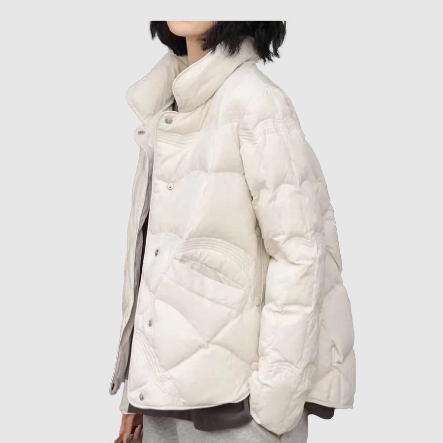 Emma | Damen Winter-Steppjacke mit Druckknöpfen